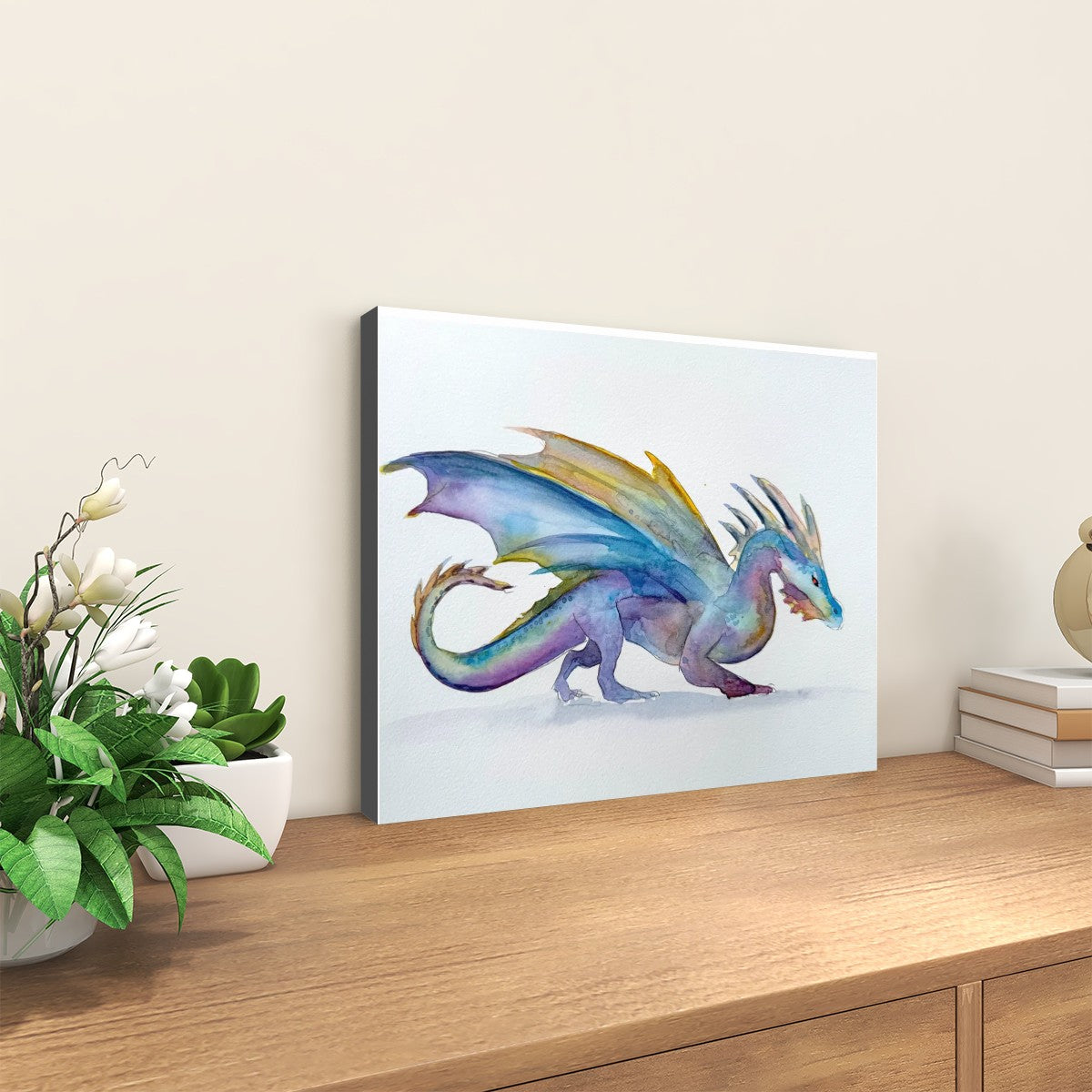 Rainbow Dragon - Framed 16x20 inch Paint by Numbers Kit for Adults